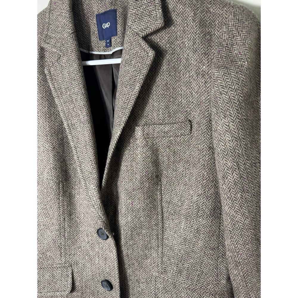 GAP Brown Wool Blazer Jacket Women's Size 6 Business Professional Career - Picture 3 of 8